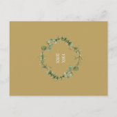 50e trouwjubileum Save the Date-sierkrans Briefkaart (Achterkant)