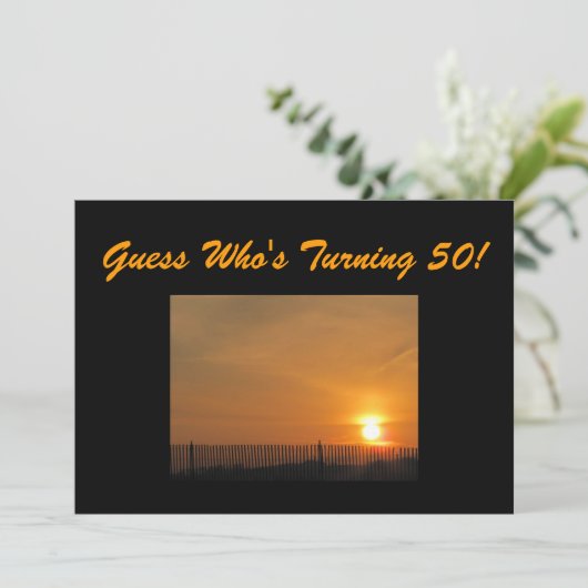 50e uitnodiging van de Birthday Party (Staand voorkant)