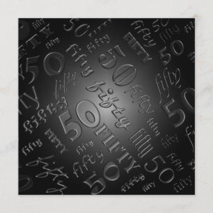 50e uitnodiging van de Birthday Party