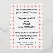 50e uitnodiging van de UFF DA Birthday (Achterkant)