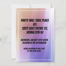 50e uitnodiging van de verjaardag