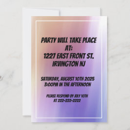 50e uitnodiging van de verjaardag