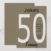50e uitnodiging van de verjaardag (Voorkant / Achterkant)