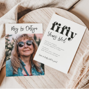 50e uitnodiging van de verjaardag Foto 50e verja