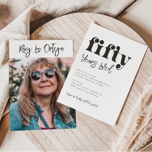 50e uitnodiging van de verjaardag | Foto 50e verja