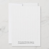 50e uitnodiging van de verjaardag | Zwarte Floral (Achterkant)