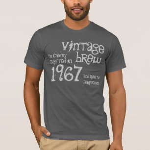 50e verjaardag 1967 of om het even welk JAAR Brew T-shirt