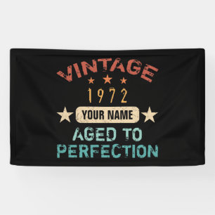 50e verjaardag 1972 Jouw naam toevoegen Spandoek