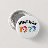 50e  verjaardag 1972 ronde button 3,2 cm (Voorkant /achterkant)