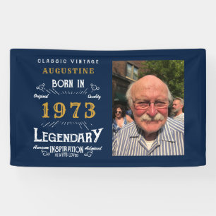 50e verjaardag 1973 Legendary Blue and Gold Spandoek