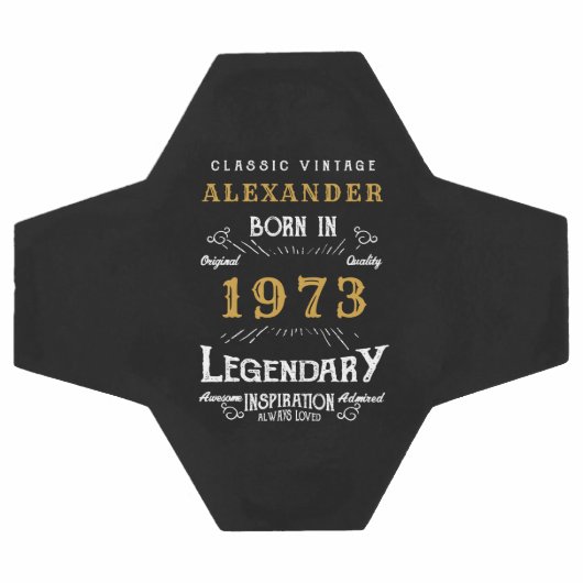 50e verjaardag 1973 Monogram naam Legendary Voetbal (Enkel)