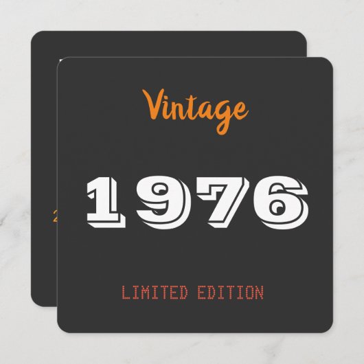 50e verjaardag - 1976 Retro Kaart (Voorkant / Achterkant)