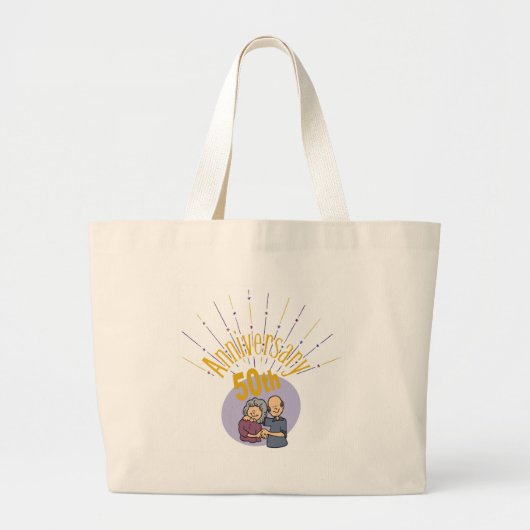 50e verjaardag 2w grote tote bag (Voorkant)