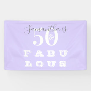 50e verjaardag 50 fantastische Paarse verjaardag Spandoek