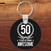 50e verjaardag (50 jaar Geweldige) Sleutelhanger (Voorkant)