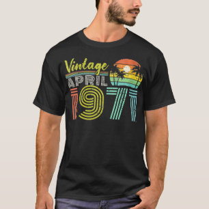 50e verjaardag april 1971 vijftig jaar vrouwen t-shirt