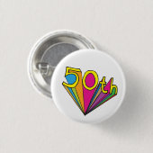 50e verjaardag badge 50 jaar oud ronde button 3,2 cm (Voorkant /achterkant)