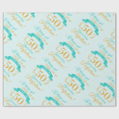 50e verjaardag beter met leeftijd cadeaupapier (Vlak)