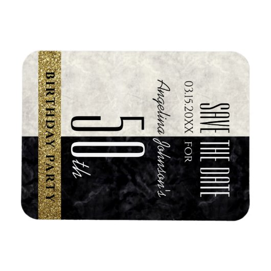 50e verjaardag Bewaar de datum Magneet (Horizontaal)