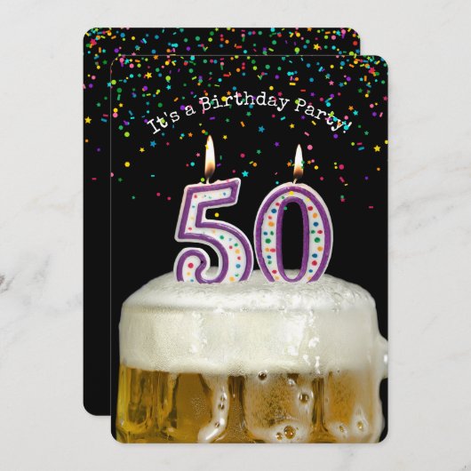 50e verjaardag Bierfeest Kaart (Voorkant / Achterkant)