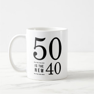 50e verjaardag Black 50 is de nieuwe 40 Koffiemok