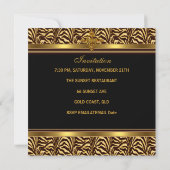 50e verjaardag Black Gold Zebra Stripe Kaart (Achterkant)