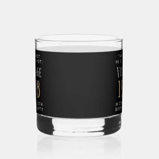  50e verjaardag Black Whisky Glas (Links)