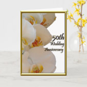 50e verjaardag (blanco) kaart (Gele Bloem)