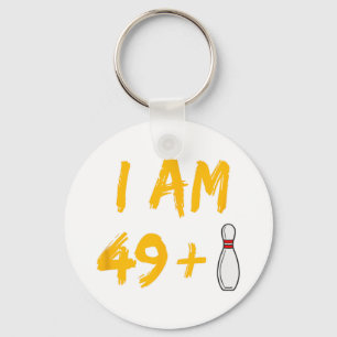50e Verjaardag Bowling Shirt Grappige Bowler Party Sleutelhanger