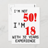 50e verjaardag briefkaart (Voorkant / Achterkant)