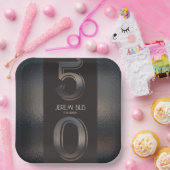 50e verjaardag Brons stijl papier bord (Feest)