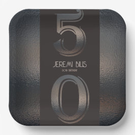 50e verjaardag Brons stijl papier bord