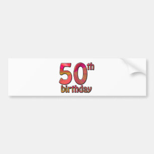 50e verjaardag bumpersticker