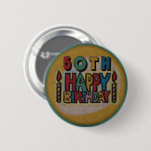 50e verjaardag Button (Voorkant /achterkant)