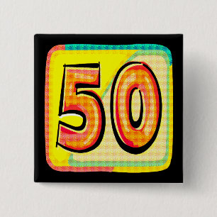 50e verjaardag Button