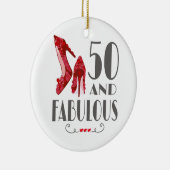 50e verjaardag Cadeau 50 en verbluffend cadeau Keramisch Ornament (Rechts)