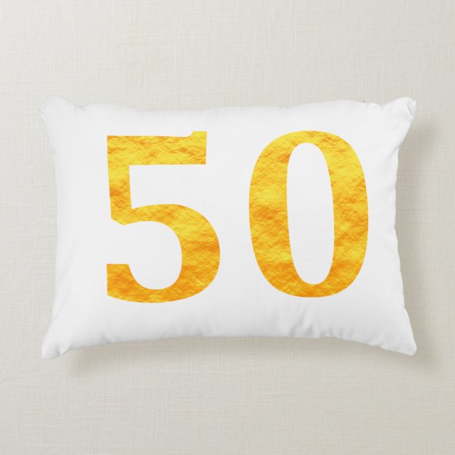 50e verjaardag cadeau Vijftig jaar oud Vijftigste  Accent Kussen (Voorkant)
