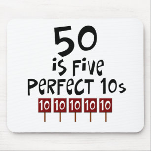50e verjaardag cadeautjes, 50 is 5 perfecte 10s! muismat