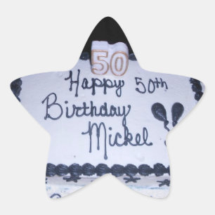 50e verjaardag Cake Stickers