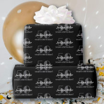50e verjaardag Chic Zwart-wit Custom