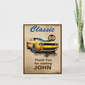 50e verjaardag Classic Muscle Car Kaart (Voorkant)