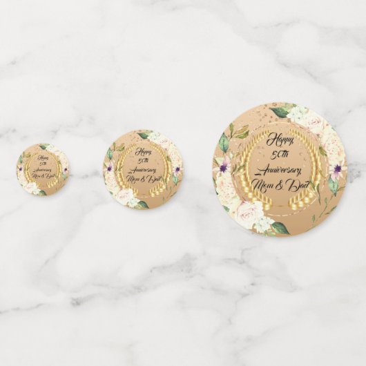 50e verjaardag confetti (Achterkanten)