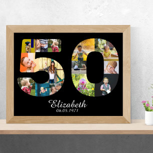 50e verjaardag Creëer Uw eigen multi-foto Poster