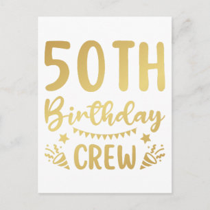 50e verjaardag crew 50 feest crew briefkaart