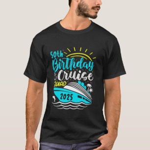 50e verjaardag cruise 2025 Squad Vakantie reis Mat T-shirt