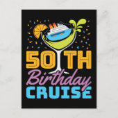 50e verjaardag Cruise Briefkaart (Voorkant)