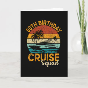 50e verjaardag Cruise Squad Cadeaus 2025 Matching  Kaart