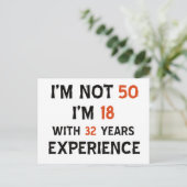 50e verjaardag design briefkaart (Staand voorkant)