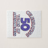 50e verjaardag design legpuzzel (Horizontaal)