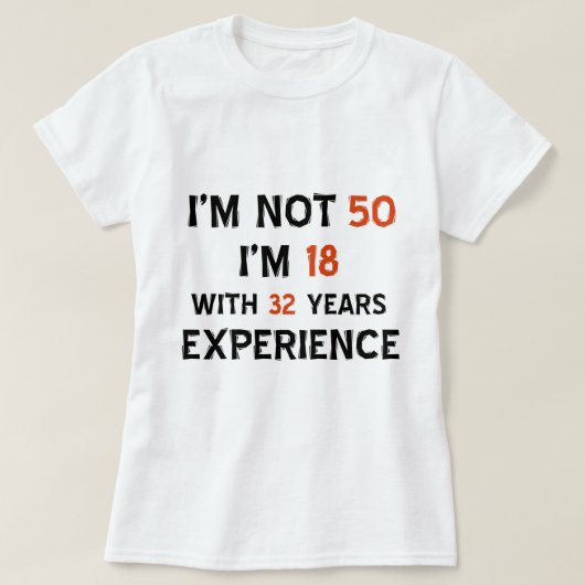 50e verjaardag design t-shirt (Design voorkant)